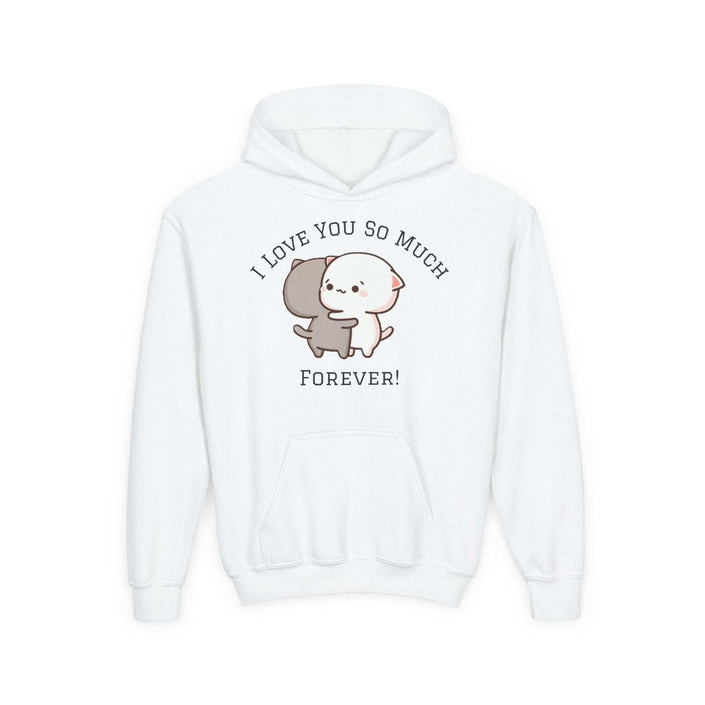Cute Cat Gilden Hoodie, Youth Pullover, Cozy Apparel