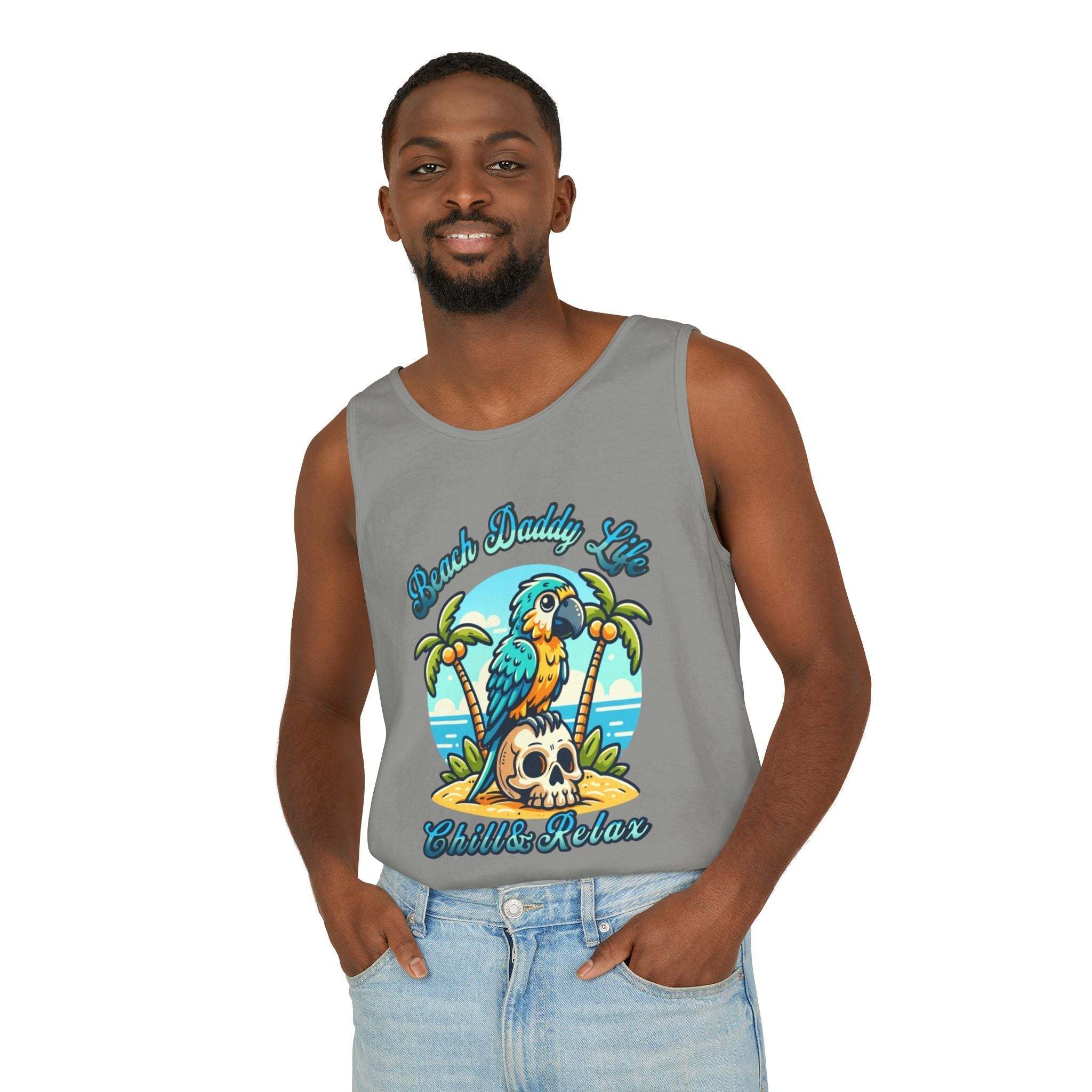Beach Daddy Life Tank TopLeanne Roberts DesignsBeach Daddy Life Tank TopXS
S
M
L
XL
2XL
3XL




Width, in
16.50
17.50
19.50
21.25
23.00
25.00
27.00


Length, in
25.25
26.62
28.00
29.37
30.75
31.62
32.50



The Beach Daddy Life Tank Top e
