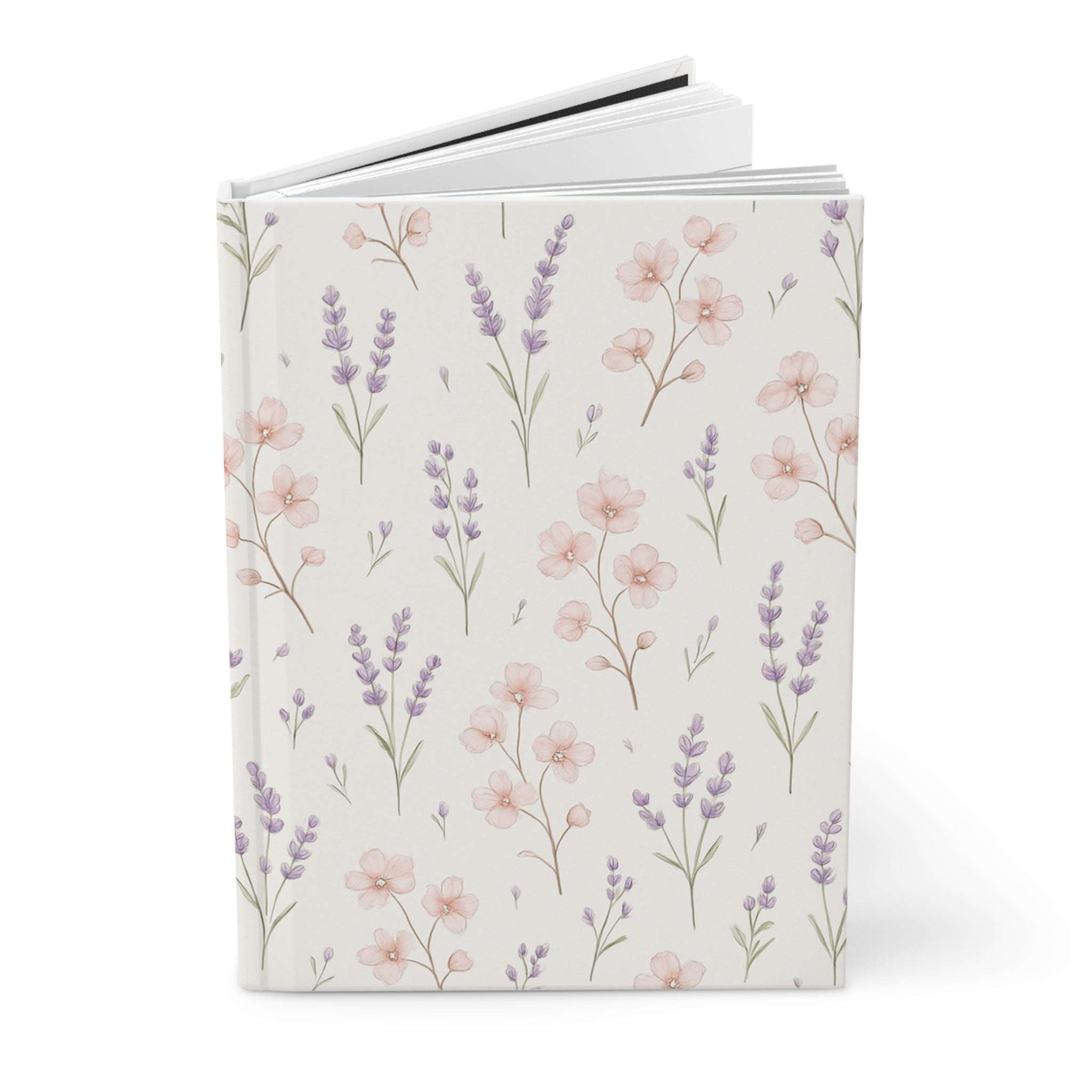 Floral Hardcover Journal - Blossoms & Lavender Design