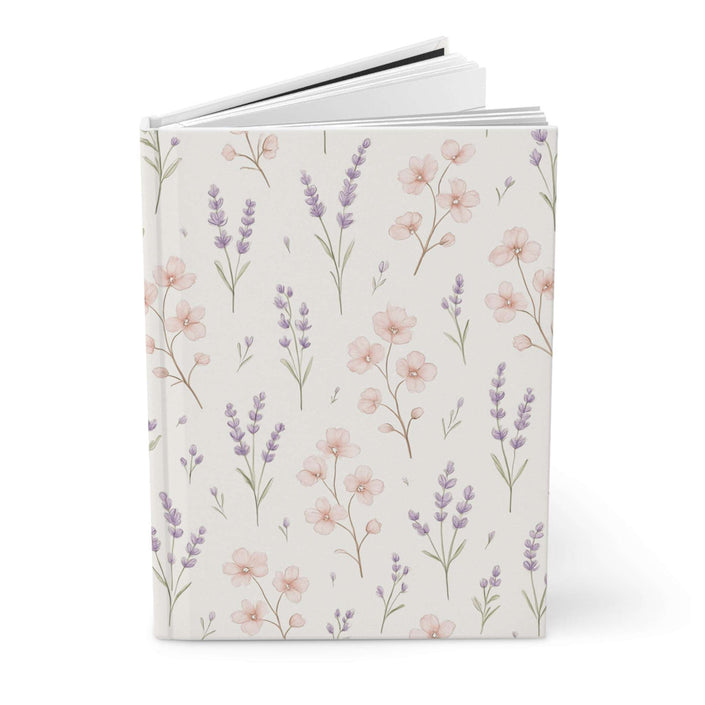 Floral Hardcover Journal - Blossoms & Lavender Design