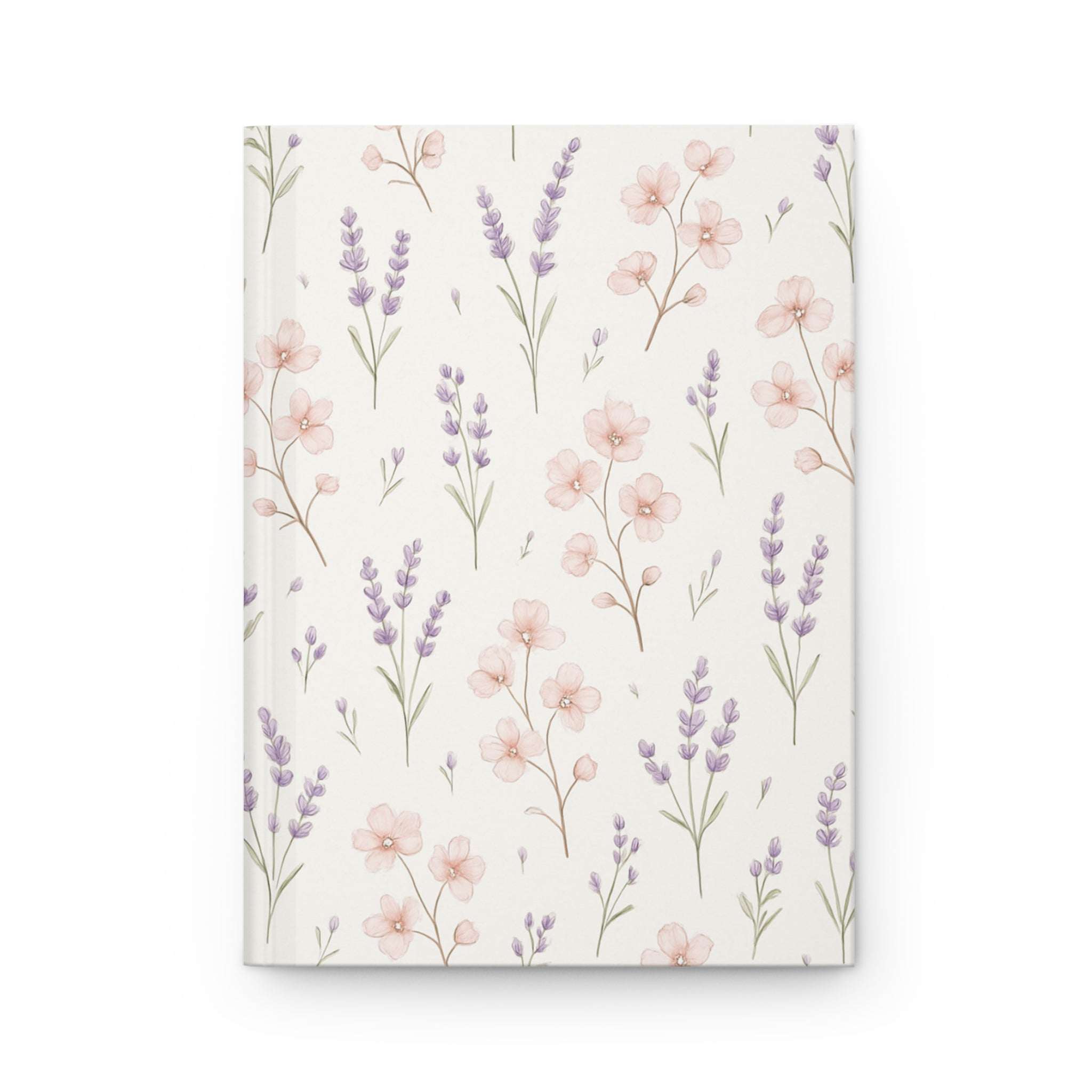 Floral Hardcover Journal - Blossoms & Lavender Design