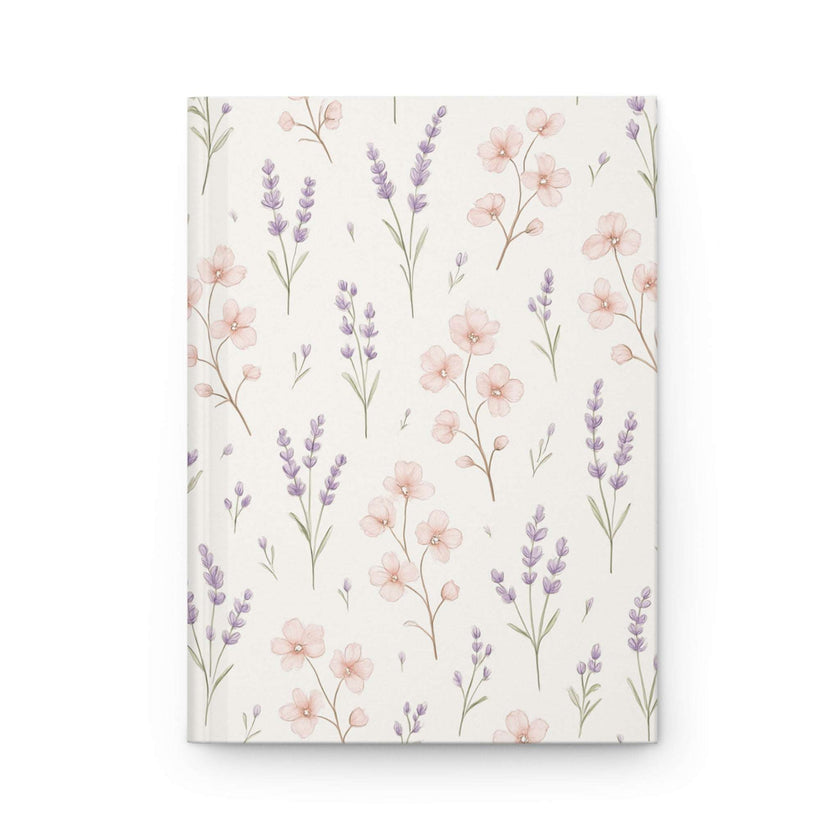 Floral Hardcover Journal - Blossoms & Lavender Design