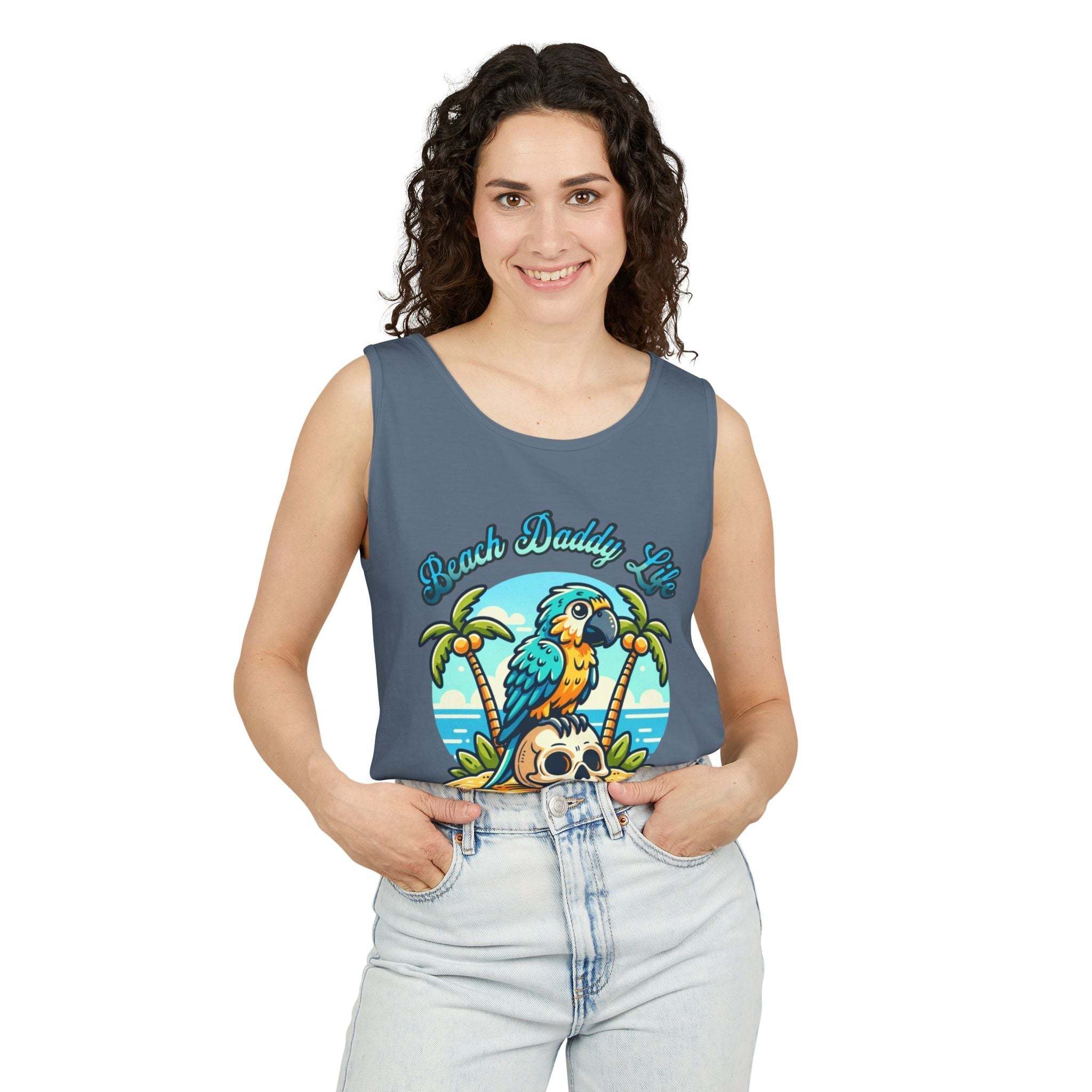 Beach Daddy Life Tank TopLeanne Roberts DesignsBeach Daddy Life Tank TopXS
S
M
L
XL
2XL
3XL




Width, in
16.50
17.50
19.50
21.25
23.00
25.00
27.00


Length, in
25.25
26.62
28.00
29.37
30.75
31.62
32.50



The Beach Daddy Life Tank Top e