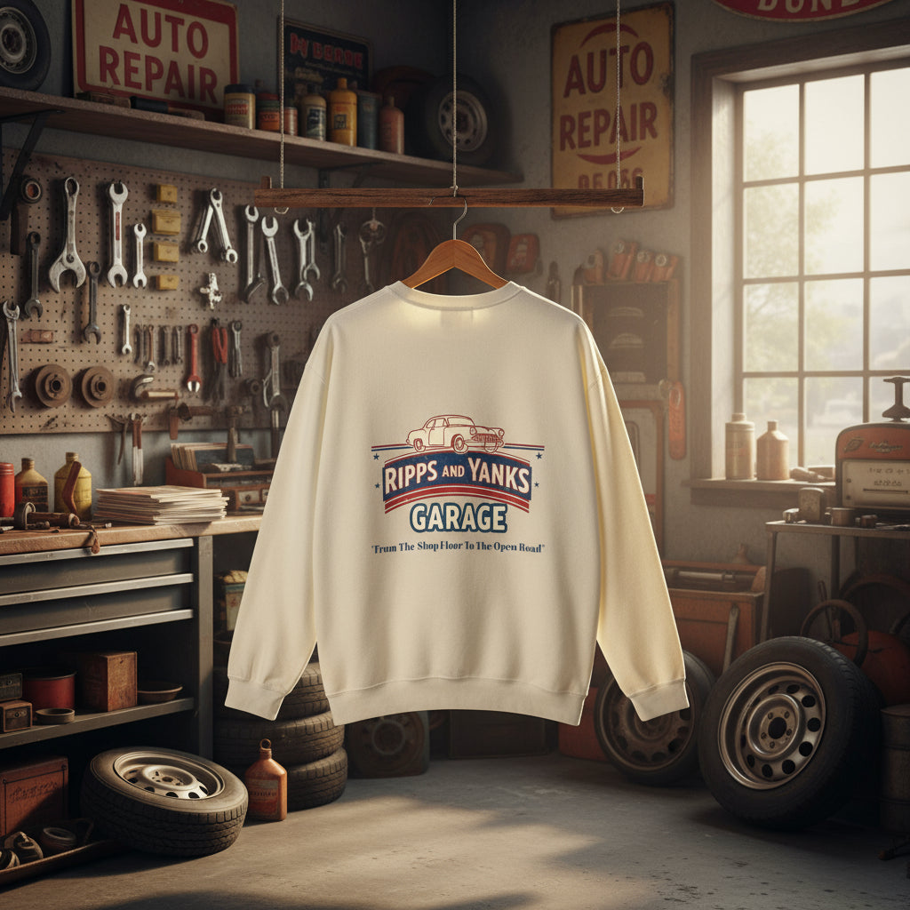 Vintage Garage Crewneck Sweatshirt