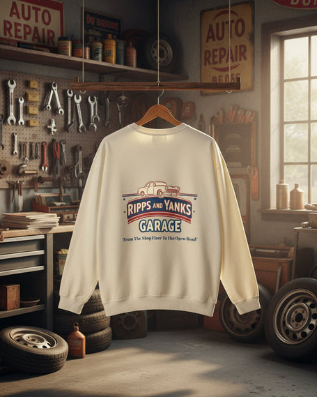 Vintage Garage Crewneck Sweatshirt