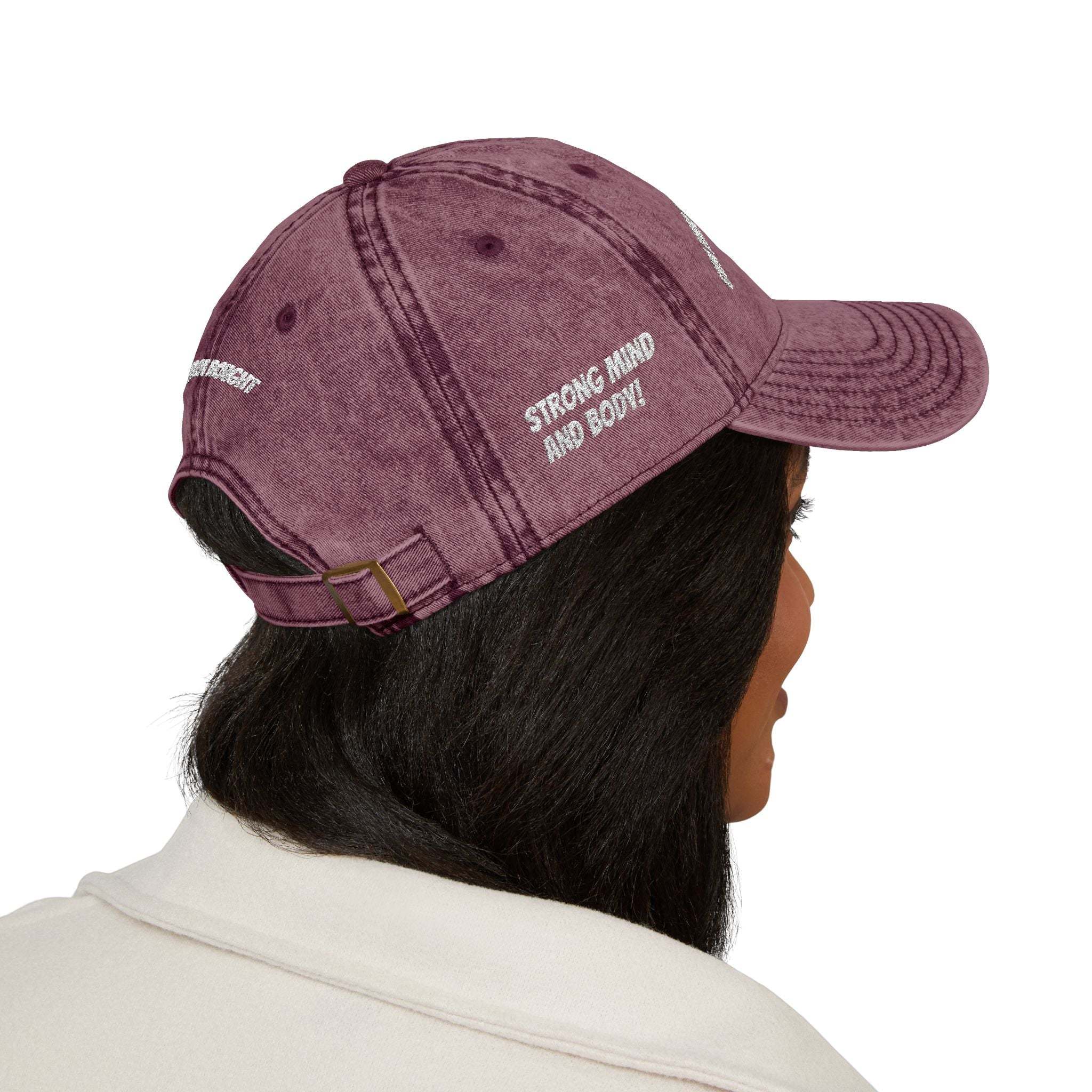 Vintage Embroidered Cap with Quirky Slogans