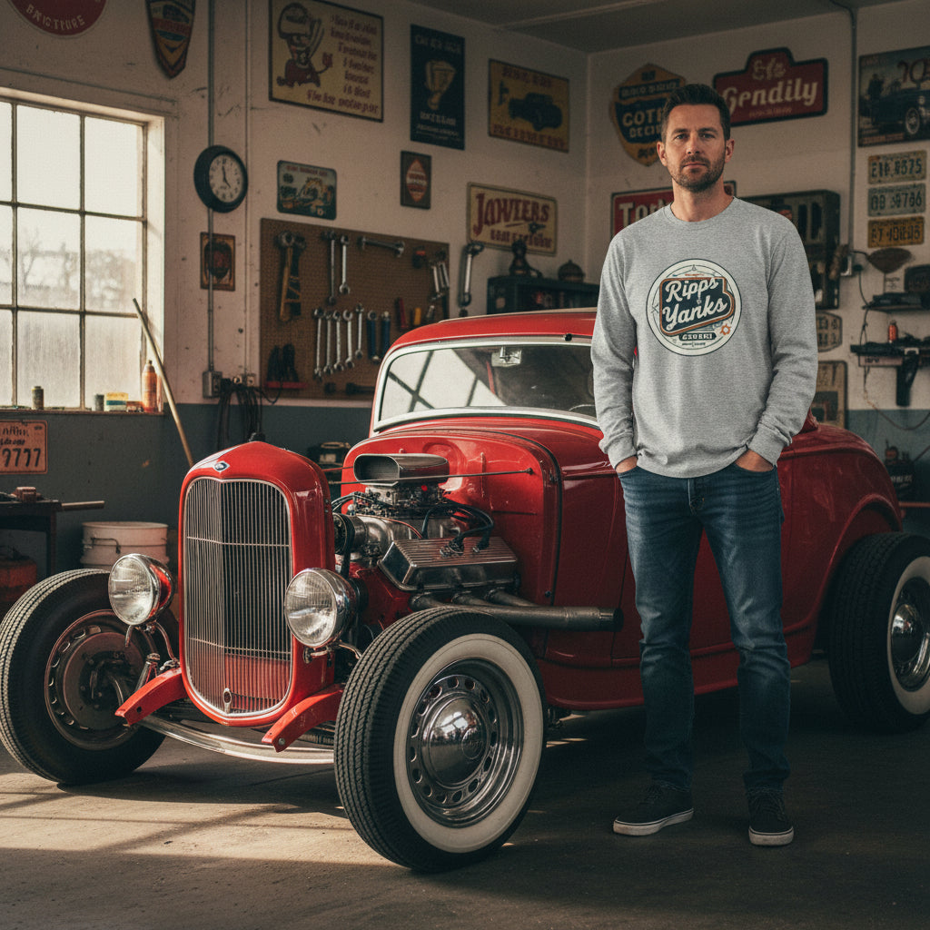 Vintage Garage Unisex Long Sleeve Tee