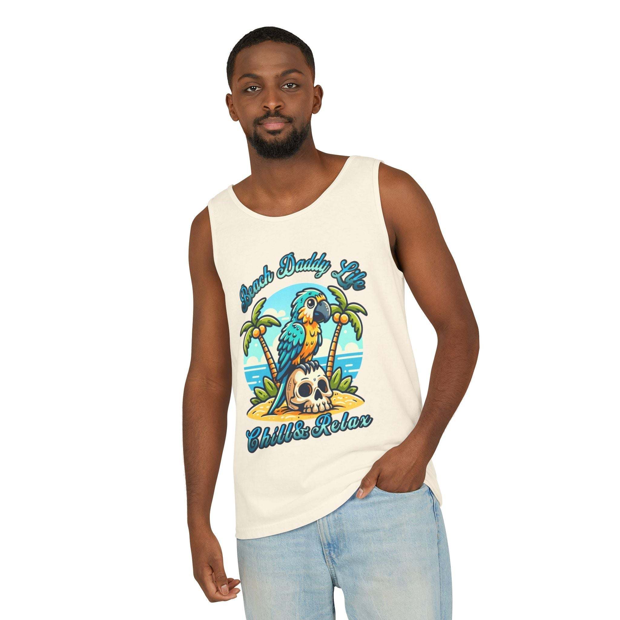 Beach Daddy Life Tank TopLeanne Roberts DesignsBeach Daddy Life Tank TopXS
S
M
L
XL
2XL
3XL




Width, in
16.50
17.50
19.50
21.25
23.00
25.00
27.00


Length, in
25.25
26.62
28.00
29.37
30.75
31.62
32.50



The Beach Daddy Life Tank Top e