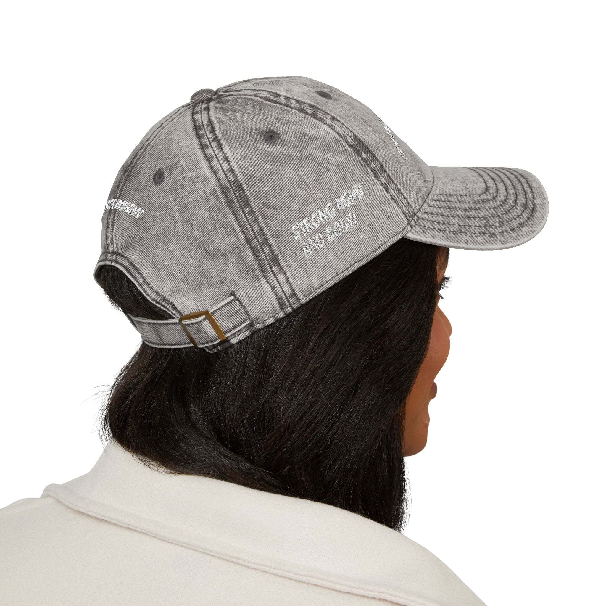 Vintage Embroidered Cap with Quirky Slogans
