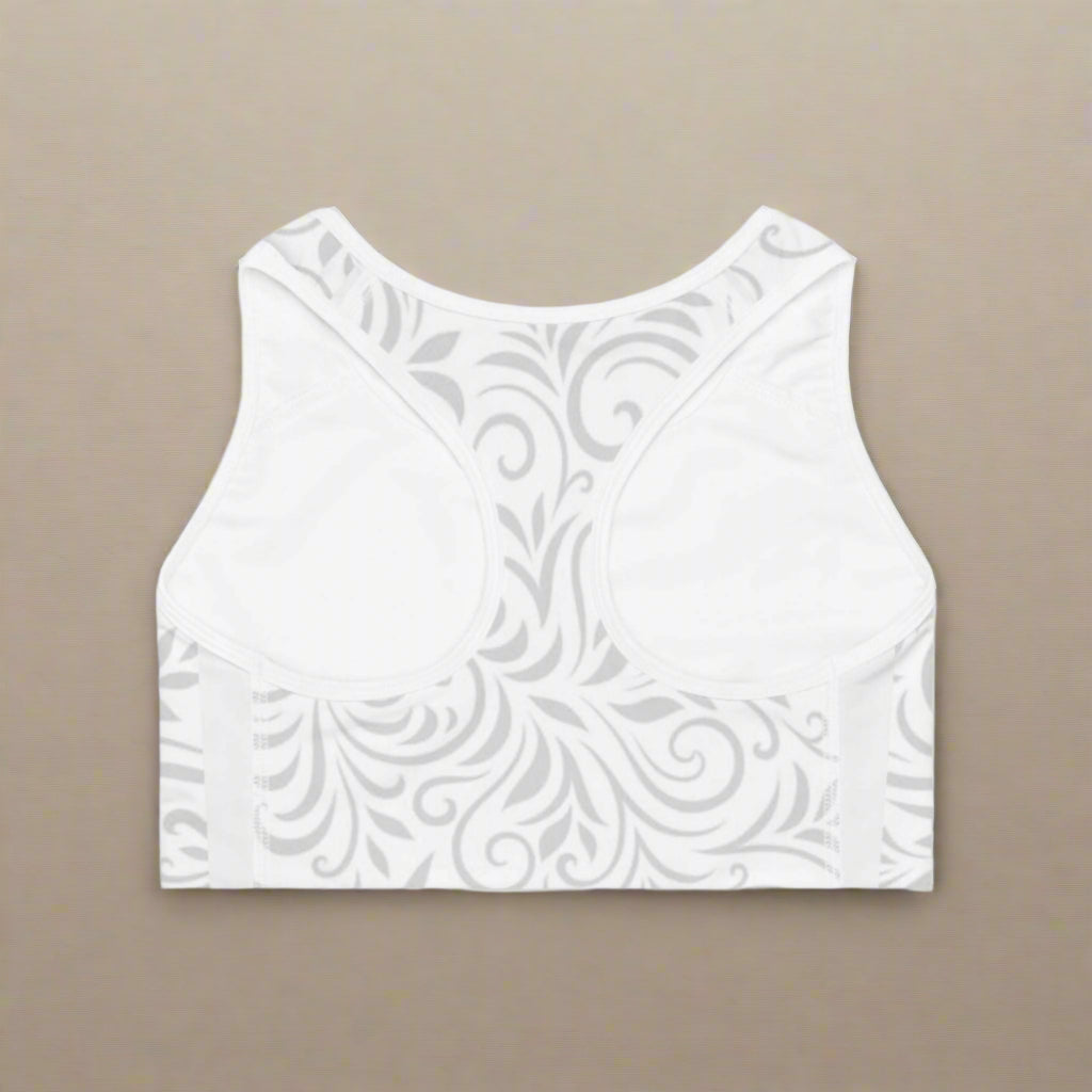 Elegant Floral Sports Bra - Stylish Workout Top for Active Women