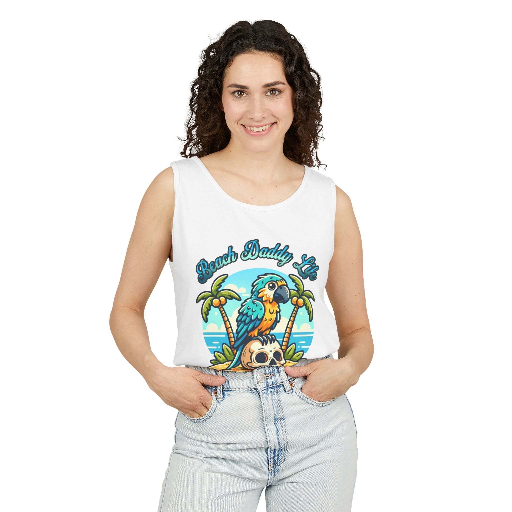 Beach Daddy Life Tank TopLeanne Roberts DesignsBeach Daddy Life Tank TopXS
S
M
L
XL
2XL
3XL




Width, in
16.50
17.50
19.50
21.25
23.00
25.00
27.00


Length, in
25.25
26.62
28.00
29.37
30.75
31.62
32.50



The Beach Daddy Life Tank Top e