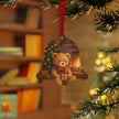 Cozy Bear Christmas Metal Ornament