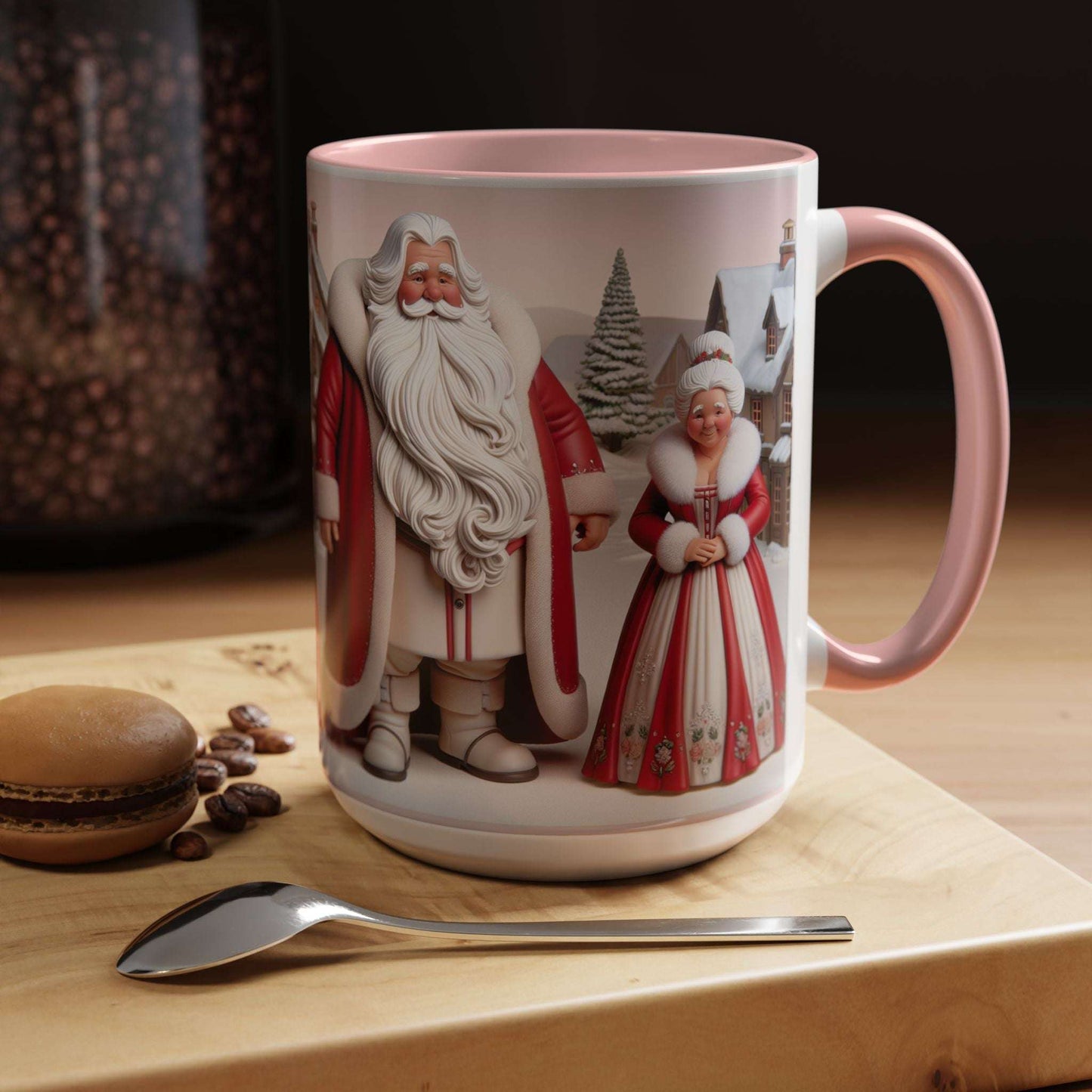 Ms Clause CoffeeLeanne Roberts DesignsMug Mr and Ms Clause Coffee or Hot Chocolate CeramicThis exquisite Mr and Ms Clause Ceramic Mug is the perfect addition to elevate your daily ritual or unwind in the evenings. Its vibrant hues and glossy sheen will in
