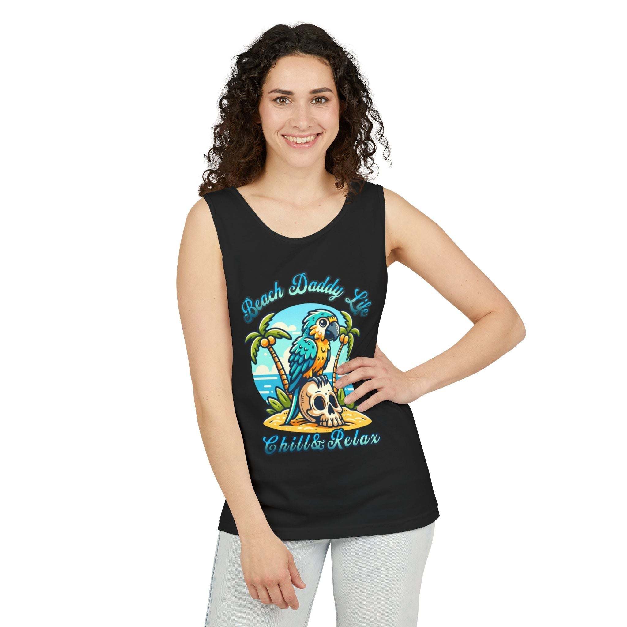 Beach Daddy Life Tank TopLeanne Roberts DesignsBeach Daddy Life Tank TopXS
S
M
L
XL
2XL
3XL




Width, in
16.50
17.50
19.50
21.25
23.00
25.00
27.00


Length, in
25.25
26.62
28.00
29.37
30.75
31.62
32.50



The Beach Daddy Life Tank Top e