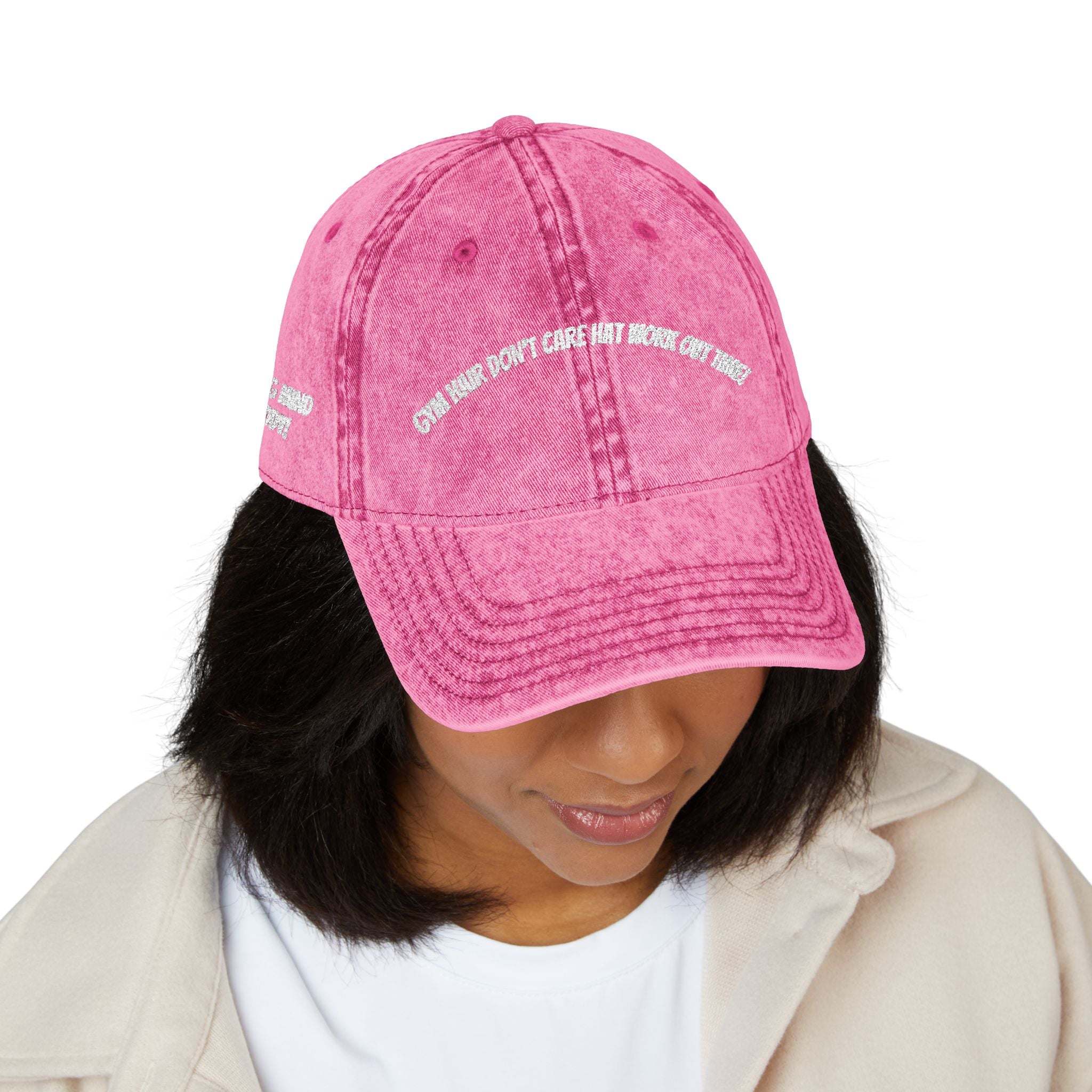 Vintage Embroidered Cap with Quirky Slogans