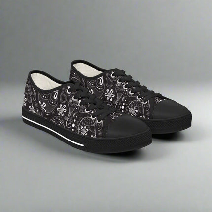 Boho Floral Women's Low Top Sneakers