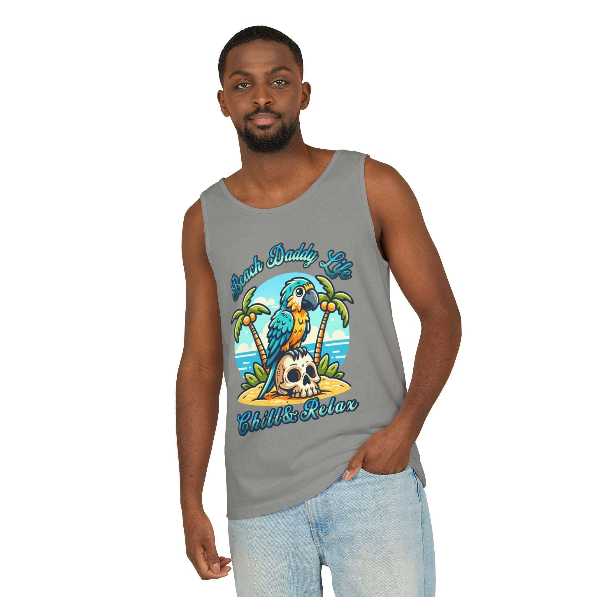 Beach Daddy Life Tank TopLeanne Roberts DesignsBeach Daddy Life Tank TopXS
S
M
L
XL
2XL
3XL




Width, in
16.50
17.50
19.50
21.25
23.00
25.00
27.00


Length, in
25.25
26.62
28.00
29.37
30.75
31.62
32.50



The Beach Daddy Life Tank Top e