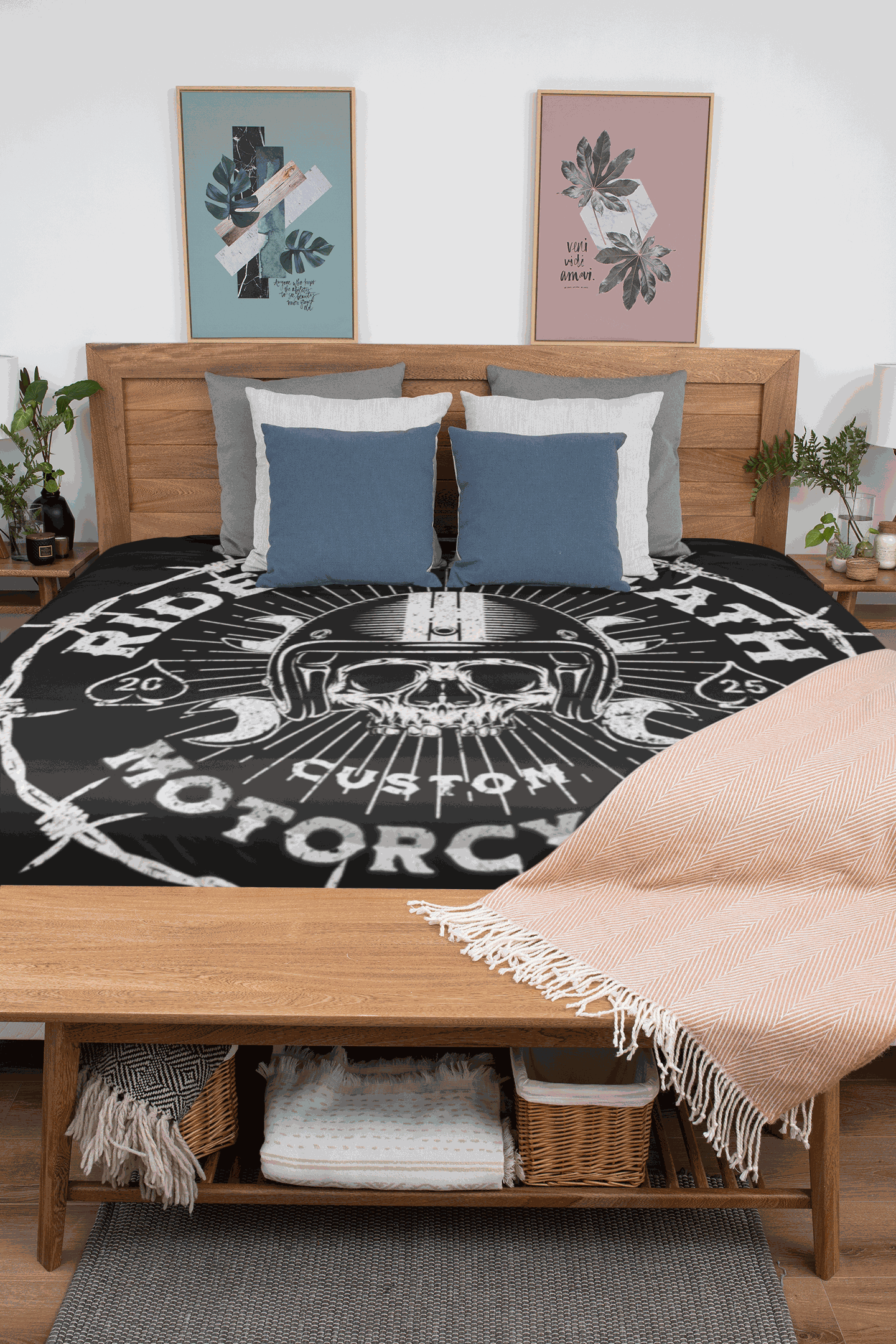 Ride Till Death Velveteen Plush Blanket